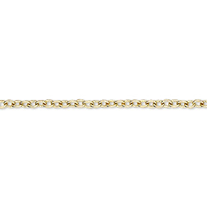 Chain, brass-plated steel, 2.2mm cable. Sold per 50-foot spool.