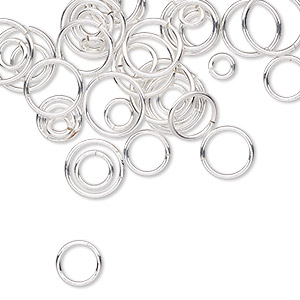 Open Jump Rings Sterling Silver-Filled Silver Colored