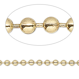 Brass Ball Bead Chain - By the Foot