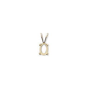 Drop, Cab-Tite&#153;, 14Kt gold-filled, 7x5mm 4-prong oval setting. Sold individually.