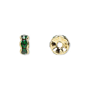 Spacer Beads Gold Plated/Finished Greens