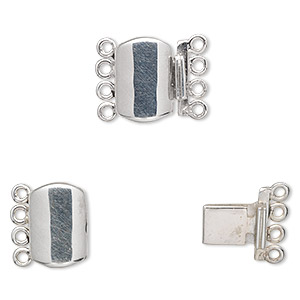 Box (Tab) Clasp Sterling Silver Silver Colored