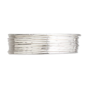 Wire, sterling silver, half-hard, square, 21 gauge. Sold per pkg of 5 feet.
