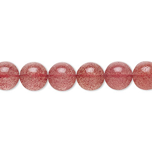 Charm Beads Bracelet Necklace For Jewellery Making 14 Inches string lenght AAA Natural Strawberry Quartz String Round Gemstone 8 mm Beads