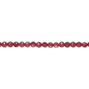 Bead, rhodolite garnet (natural), 2-3mm faceted round, A- grade, Mohs hardness 7 to 7-1/2. Sold per 15-1/2&quot; to 16&quot; strand.