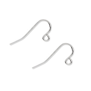 Hook Ear Wire Findings Stainless Steel Silver Colored