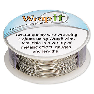 Wire, Wrapit&reg;, Nickel Silver, half-hard, round, 26 gauge. Sold per 1/4 pound spool, approximately 344 feet.