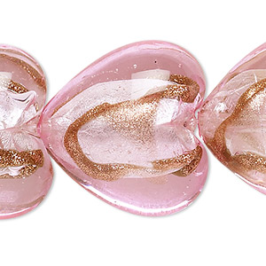 Beads Lampwork Glass Pinks