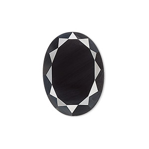 Cabochon, Hemalyke&#153; (man-made), 25x18mm calibrated faceted oval. Sold individually.