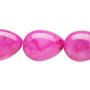 Bead, crazy lace agate (dyed), fuchsia, 20x15mm teardrop, B grade, Mohs hardness 6-1/2 to 7. Sold per 15-1/2&quot; to 16&quot; strand.