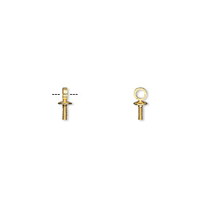 Cup, gold-plated brass, 7x3mm with peg. Sold per pkg of 100.