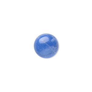 Cabochon, howlite (dyed), lapis blue, 14mm calibrated round, B grade, Mohs hardness 3 to 3-1/2. Sold per pkg of 6.