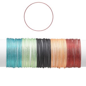 Bracelet, bangle, steel, autumn colors, 2mm wide, 8-1/2 inches. Sold per pkg of 100.