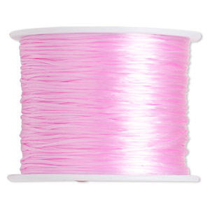 Cord, Powercord®, elastic, clear, 0.8mm, 8.5 pound test. Sold per 25-meter  spool. - Fire Mountain Gems and Beads
