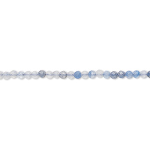 Bead, blue aventurine (natural), 2mm faceted round, B Grade, Mohs hardness 7. Sold per 15-1/2 inch strand, approximately 195 beads.