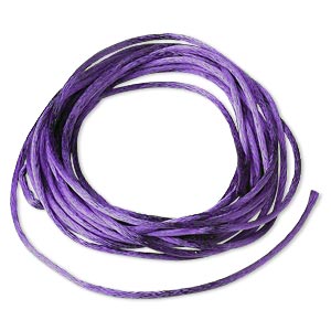 Cord, Satinique™, satin, purple, 1mm mini. Sold per pkg of 10 feet ...