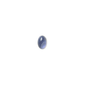 Cabochon, iolite (natural), 6x4mm hand-cut calibrated oval, B grade, Mohs hardness 7 to 7-1/2. Sold individually.