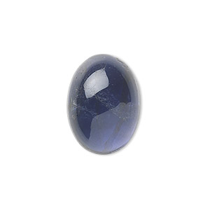 Cabochon, iolite (natural), 7x5mm hand-cut calibrated oval, B grade, Mohs hardness 7 to 7-1/2. Sold individually.