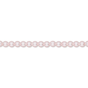 Pearl, Crystal Passions&reg;, rosaline, 3mm round (5810). Sold per pkg of 100.