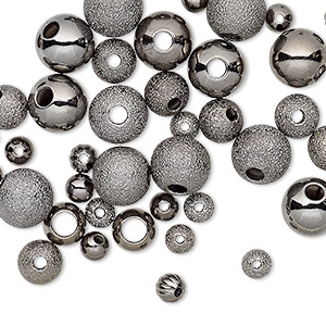 Beads Gunmetal Greys