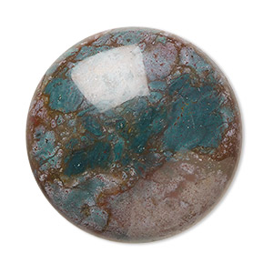 Cabochon, fancy jasper (natural), 30mm calibrated round, B grade, Mohs hardness 6-1/2 to 7. Sold individually.