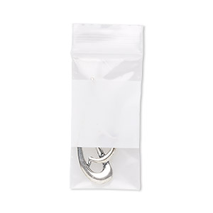 Bag, Tite-Lip™, plastic, clear, 1x1-inch top zip. Sold per pkg of 1,000. -  Fire Mountain Gems and Beads