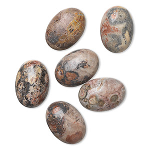 Cabochon, leopardskin jasper (natural), 14x10mm calibrated oval, B grade, Mohs hardness 6-1/2 to 7. Sold per pkg of 6.