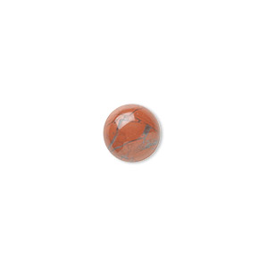Cabochon, red jasper (natural), 8mm calibrated round, B grade, Mohs hardness 6-1/2 to 7. Sold per pkg of 10.