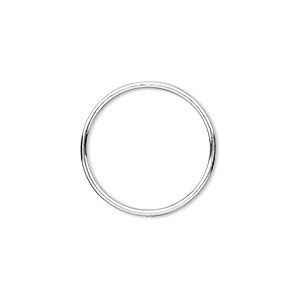 Jump ring, sterling silver, 20mm soldered round, 18.2mm inside diameter, 19 gauge. Sold per pkg of 2.