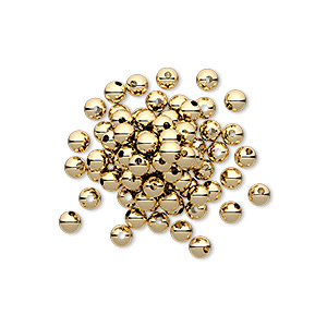 Bead, 14Kt gold-filled, 3mm smooth round. Sold per pkg of 100.