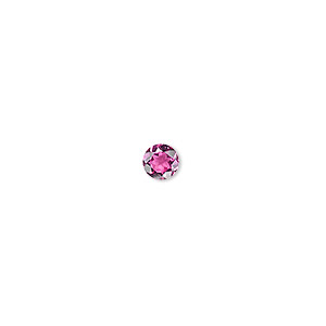 Gem, pink tourmaline (natural), 5mm faceted round, A grade, Mohs hardness 7 to 7-1/2. Sold individually.