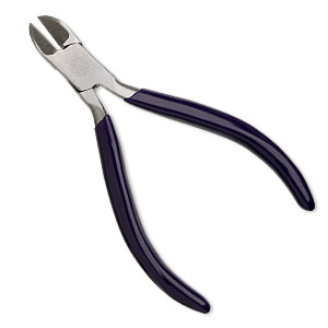 Pliers, economy side-cutter, steel and rubber, black or blue, 4-1/2 inches. Sold individually.