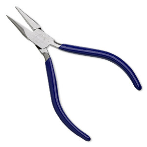 Pliers, economy chain-nose, steel and rubber, black or blue, 4-1/2 inches. Sold individually.