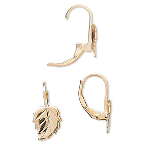 Leverback Earrings Gold-Filled Gold Colored