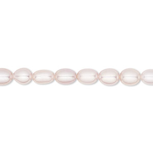 Pearl, White Lotus&#153;, cultured freshwater, mauve, 5-5.5mm rice, B grade, Mohs hardness 2-1/2 to 4. Sold per 15-1/2&quot; to 16&quot; strand.