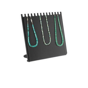 Display, chain and necklace, acrylic, frosted black, 11-1/4 x 10-1/2 x 4-3/4 inches. Sold per pkg of 4.