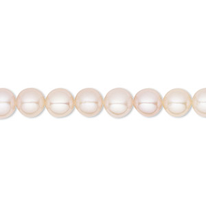 Pearl, White Lotus&#153;, cultured freshwater, mauve, 6-6.5mm semi-round, B grade, Mohs hardness 2-1/2 to 4. Sold per 15-1/2&quot; to 16&quot; strand.