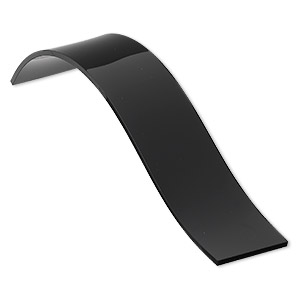 Display, bracelet, acrylic, black. 7-1/2 x 2 x 1-3/8 inch curved ramp. Sold per pkg of 4.