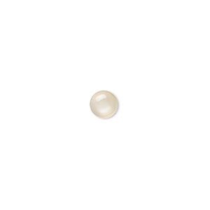 Cabochon, peach moonstone (natural), light to dark, 5mm hand-cut calibrated round, B grade, Mohs hardness 6 to 6-1/2. Sold per pkg of 10.