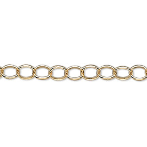Chain, 14Kt gold-filled, 2.5mm rolo. Sold per pkg of 5 feet.