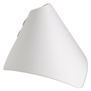 Display, bracelet, leatherette, white, 3-1/4 x 3-3/8 x 4-inch wrap-around snap cone. Sold individually.