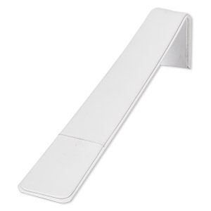 Display, bracelet, leatherette, white, 1-3/4 x 1-1/2 x 8-1/4 inch ramp. Sold individually.