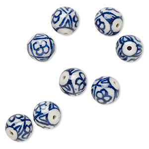 Beads Porcelain / Ceramic Blues
