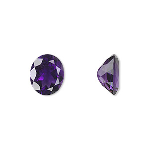 Gem, amethyst (natural), light to medium, 12x10mm faceted oval, A grade, Mohs hardness 7. Sold individually.