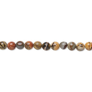 Bead, red creek jasper (stabilized), 4mm round, B grade, Mohs hardness 6-1/2 to 7. Sold per 15-1/2&quot; to 16&quot; strand.
