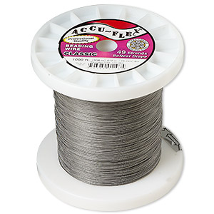 Beading Wire, 1000 Foot Spool 7 Strand Tigertail Clear 0.012 Inch Diameter