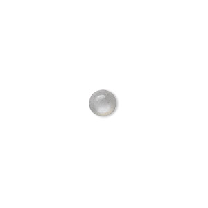 Cabochon, silver moonstone (natural), 5mm hand-cut calibrated round, B grade, Mohs hardness 6 to 6-1/2. Sold per pkg of 10.