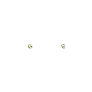 Gem, peridot (natural), 2mm faceted round, A grade, Mohs hardness 6-1/2 to 7. Sold per pkg of 10.