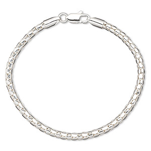 Bracelet, Create Compliments&reg;, sterling silver, 3.5mm tube link, 7 inches with lobster claw clasp. Sold individually.