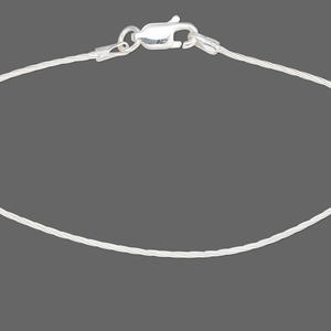 Chain, Gossamer&#153;, sterling silver, 1mm cable, 18 inches with lobster claw clasp. Sold individually.
